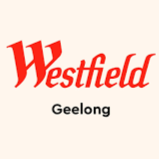 Westfield Geelong logo in red text on a white background