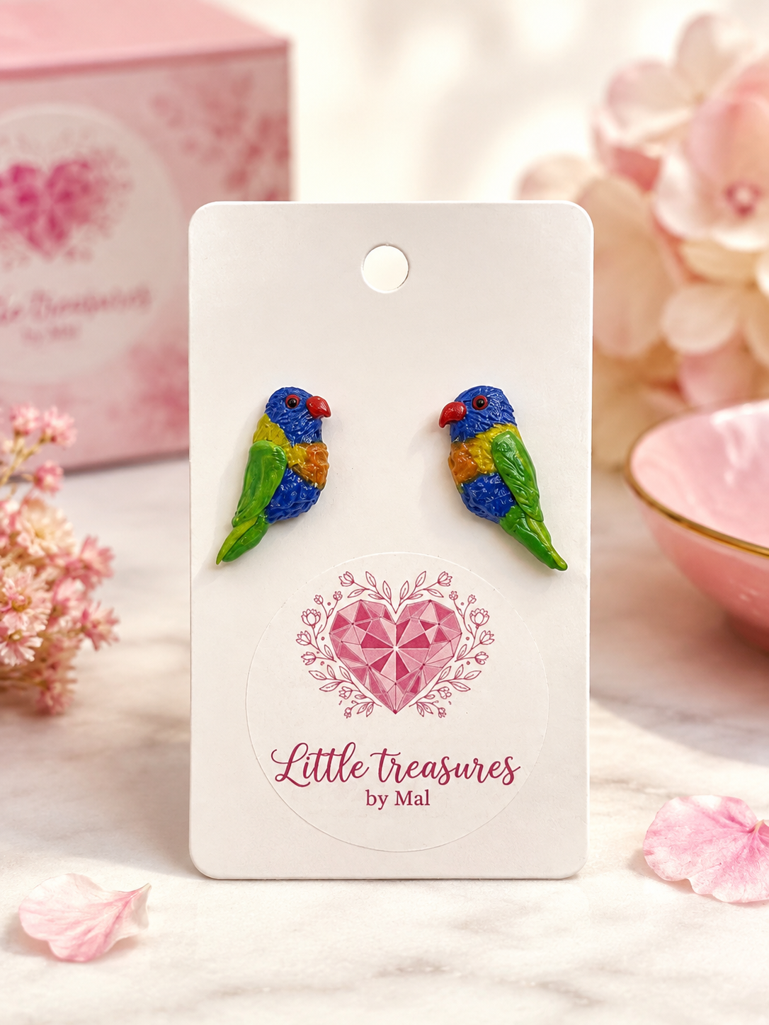 🦜 Parrot Stud Earrings