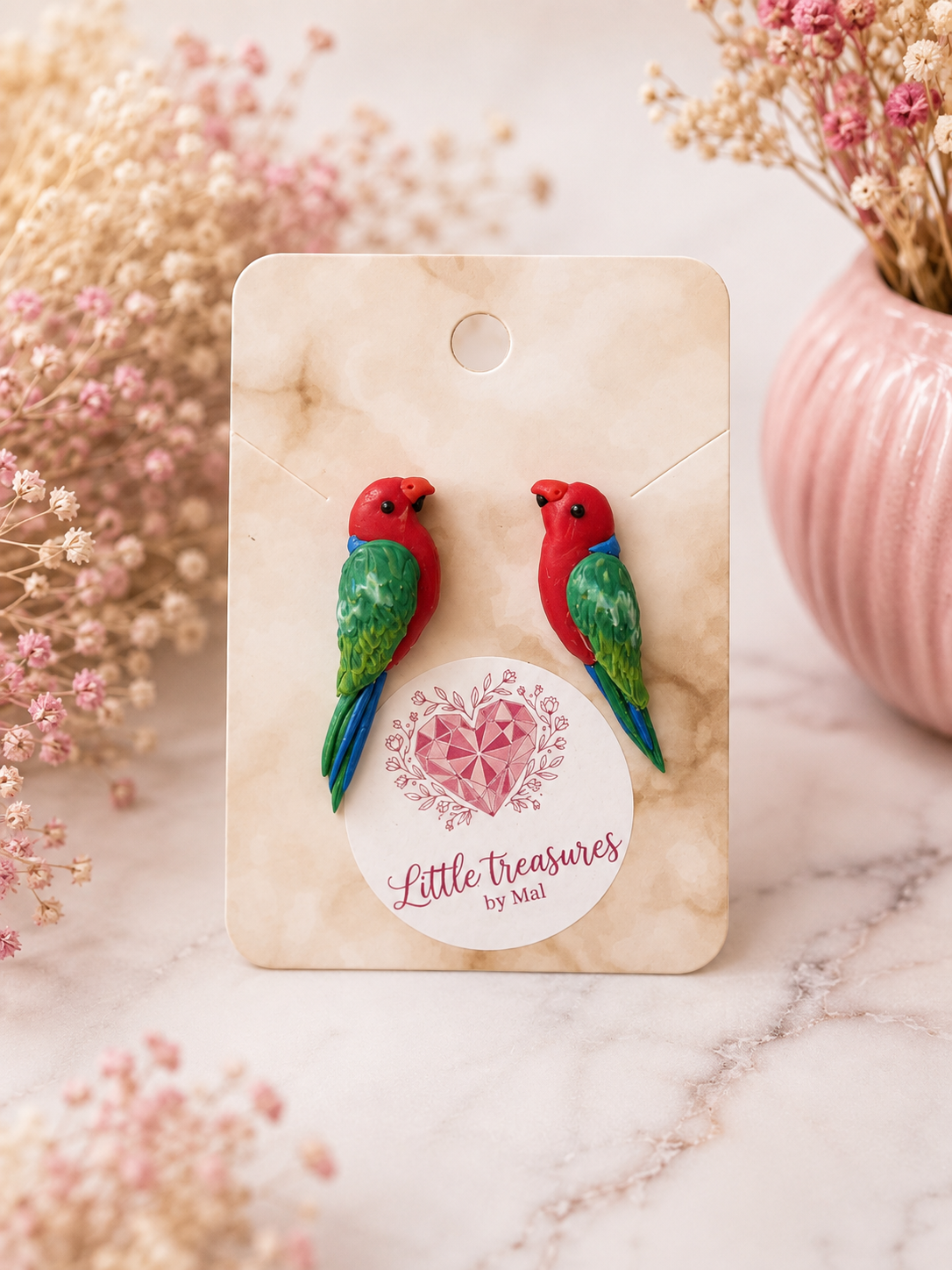 🦜 Parrot Stud Earrings