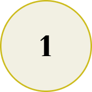 A white billiard or pool ball with the number 1 on it, outlined in yellow.