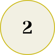 Number two on a beige background with a yellow border