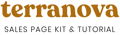 'terranova' logo with orange and black font