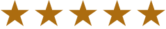 Five gold stars in a row