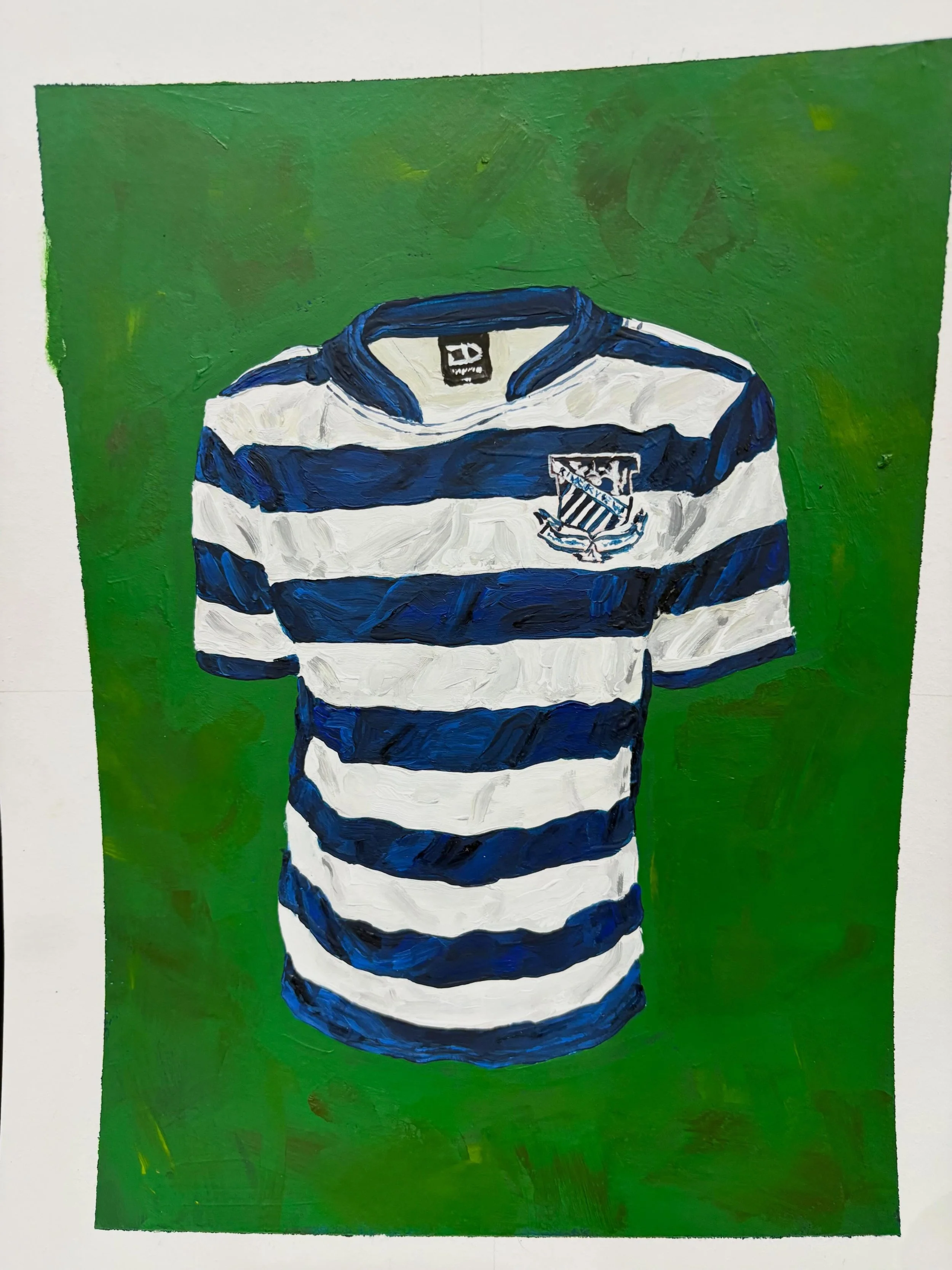 Some school rugby, AFL and soccer jerseys framed up for the school art show at the end of the month.

#bdaltonart #brookedaltonart #schoolartshow #australianartist #artforsale