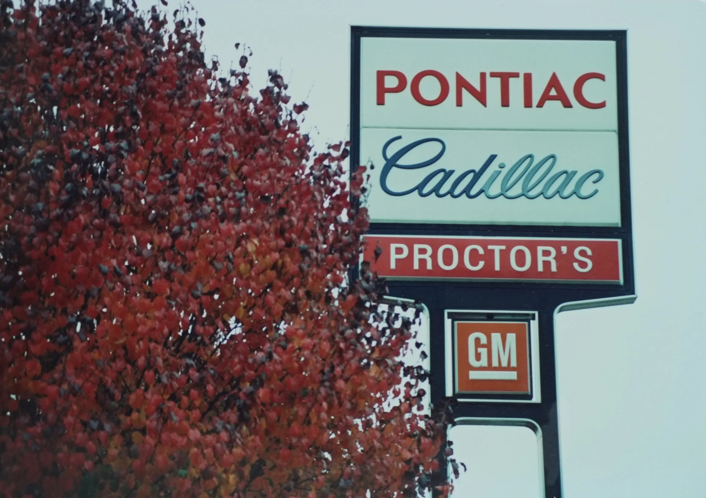 In 1974, Proctor moves to a new facility home to the Pontiac, GMC, Honda, and Cadillac dealerships