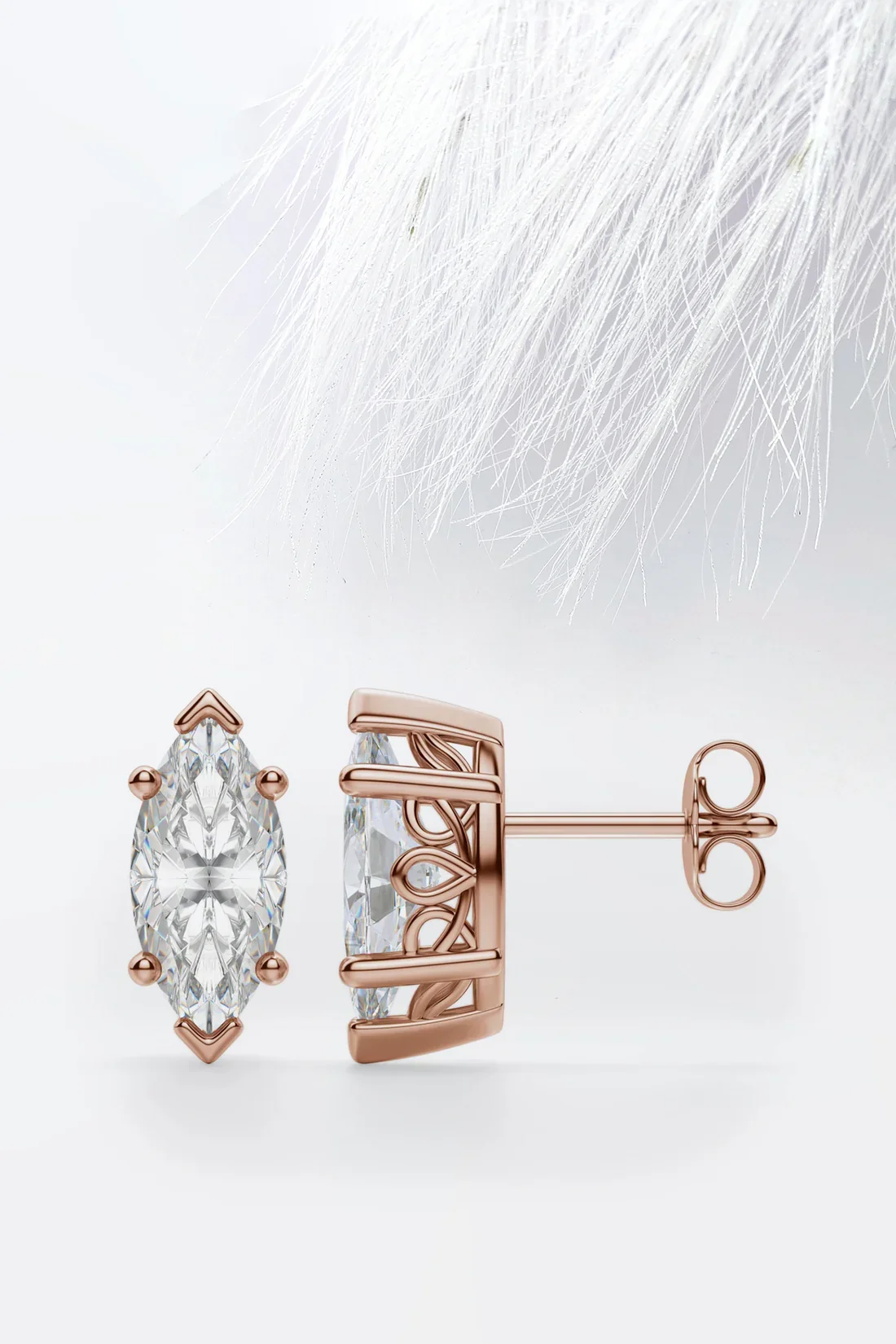 Brilliant Marquise Cut Stone Earrings for Women