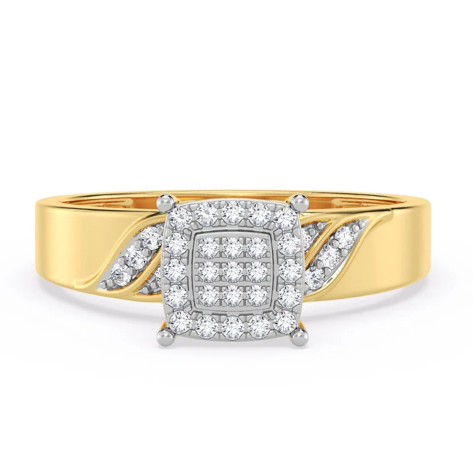 Luxury silver trio ring set