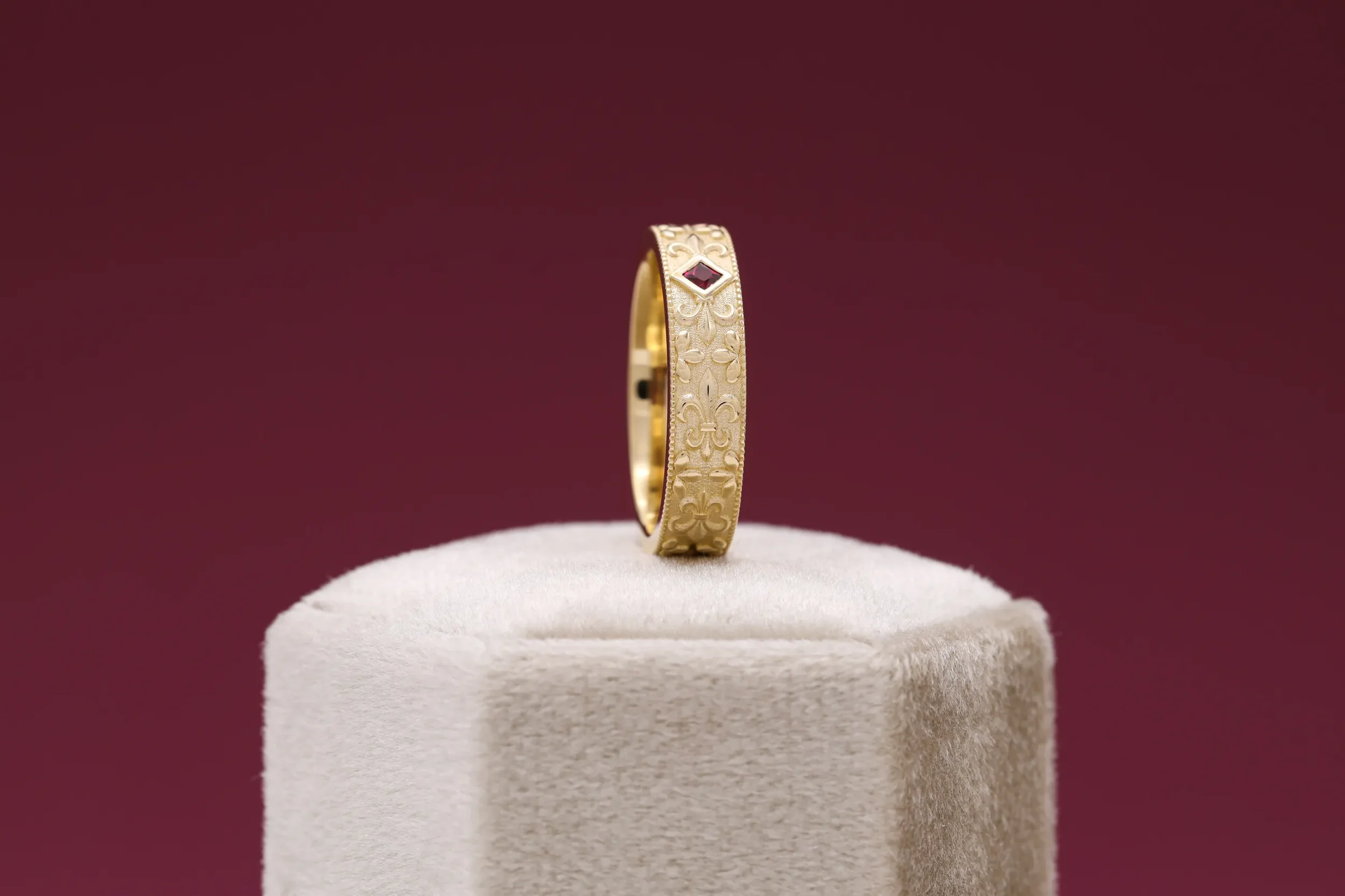 83.Ruby gemstone and diamond eternity band