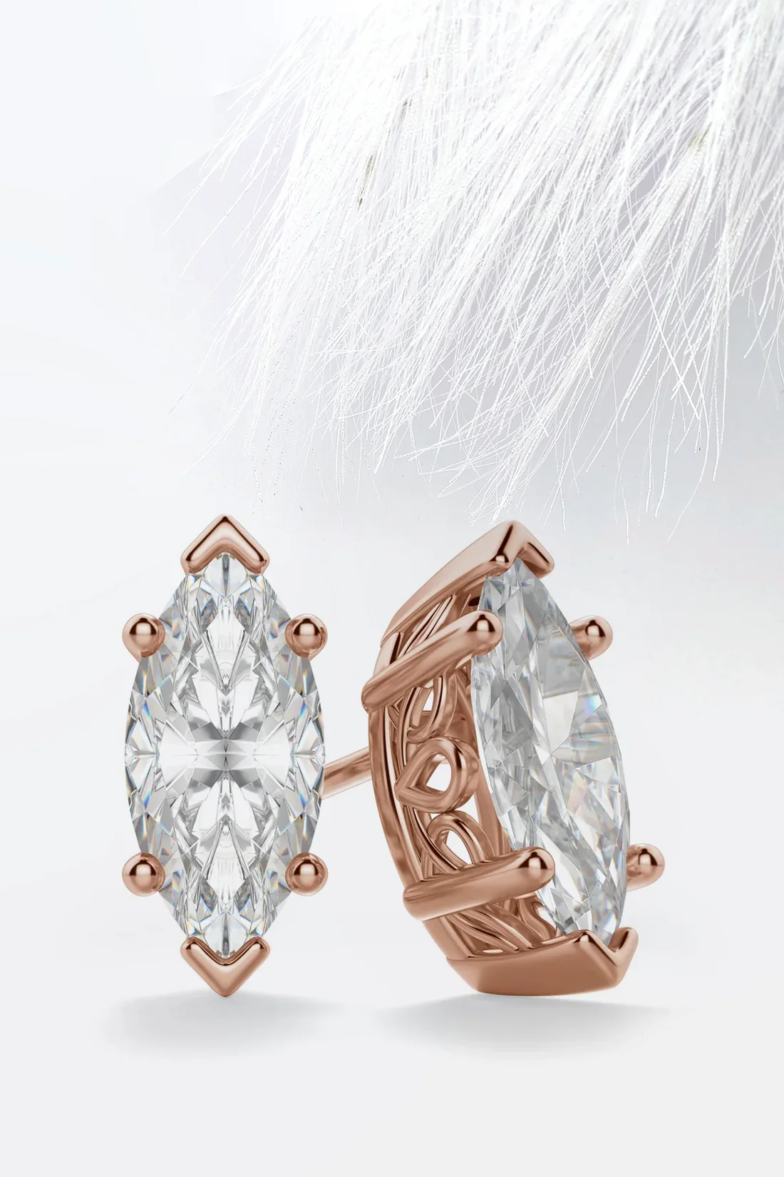 Marquise Cut Diamond Earrings for Her