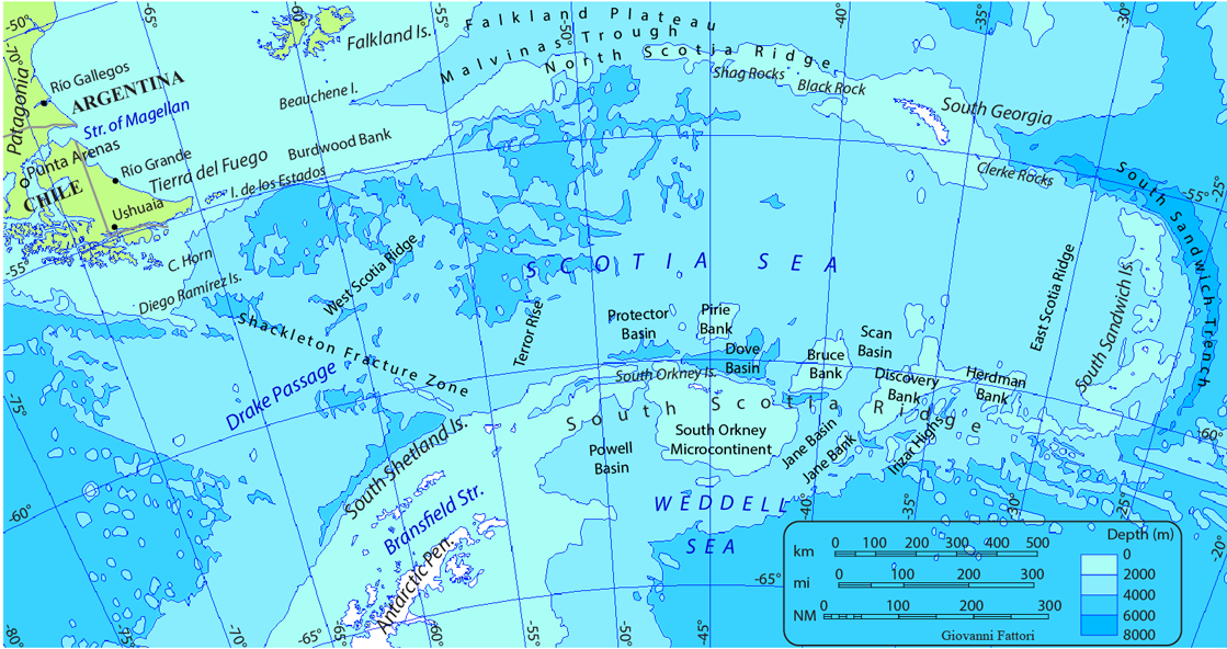 Scotia Sea map