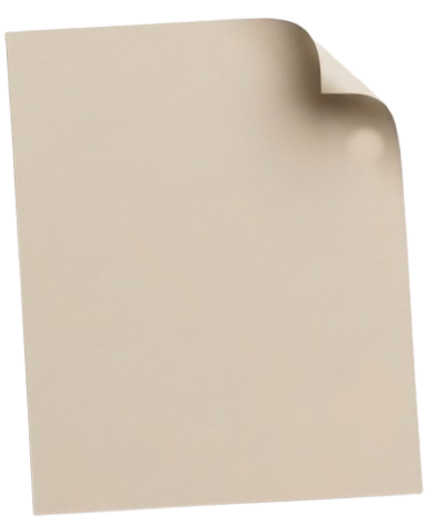 Leere beige Notizblock mit umgeknickter Ecke