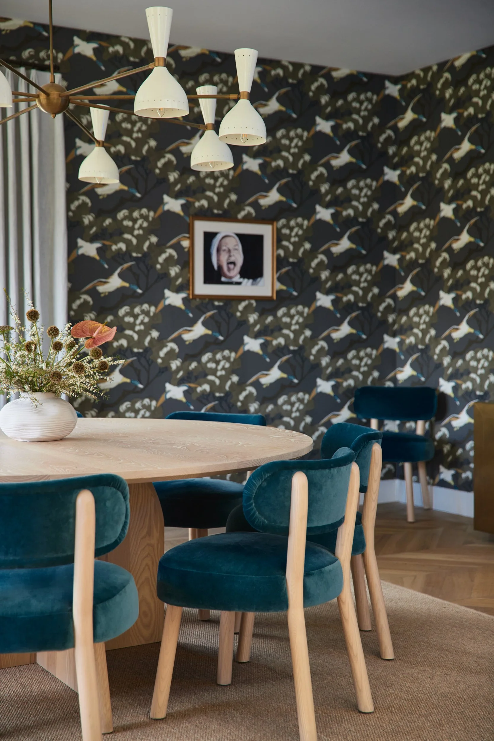 Luxury California farmhouse designed by Spinazzola Interiors featuring bold interiors, bespoke furnishings, statement lighting and custom residential design.