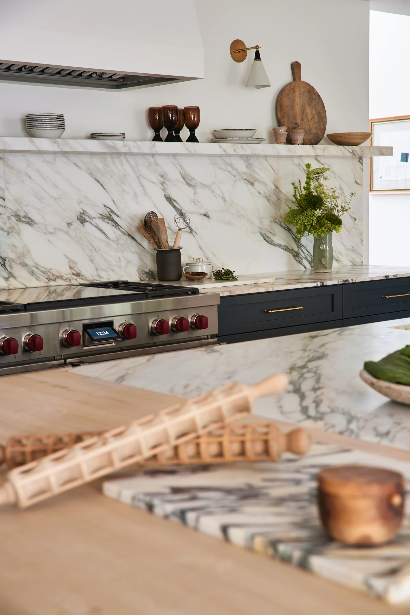 Luxury California farmhouse designed by Spinazzola Interiors featuring bold interiors, bespoke furnishings, statement lighting and custom residential design.