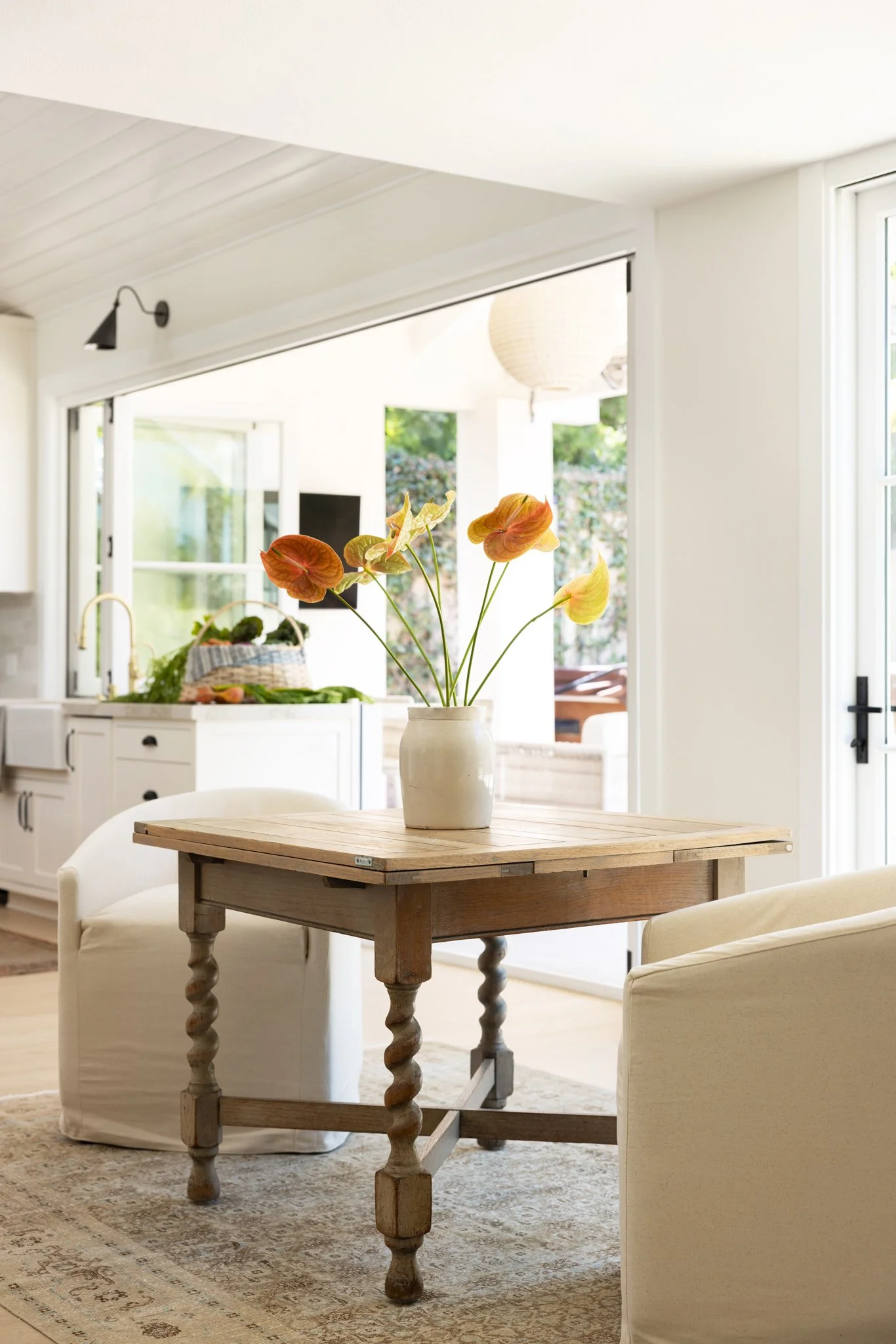 California coastal remodel by Spinazzola Interiors featuring indoor-outdoor living, natural materials and bespoke residential interior design.