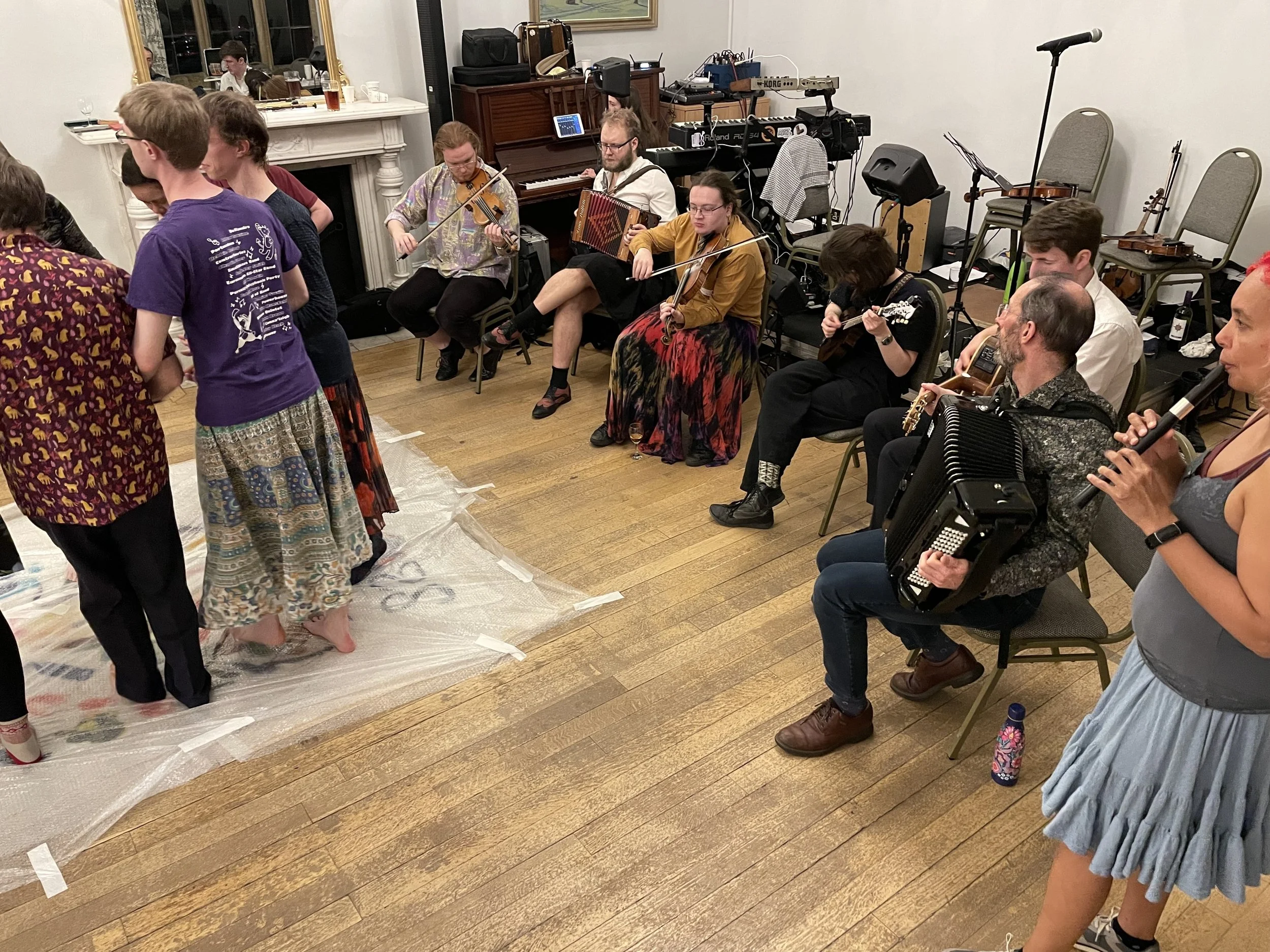 Process view of attendees at Contra Camp 2026 creating 'Untitled (Contra Camp)', April 2026.