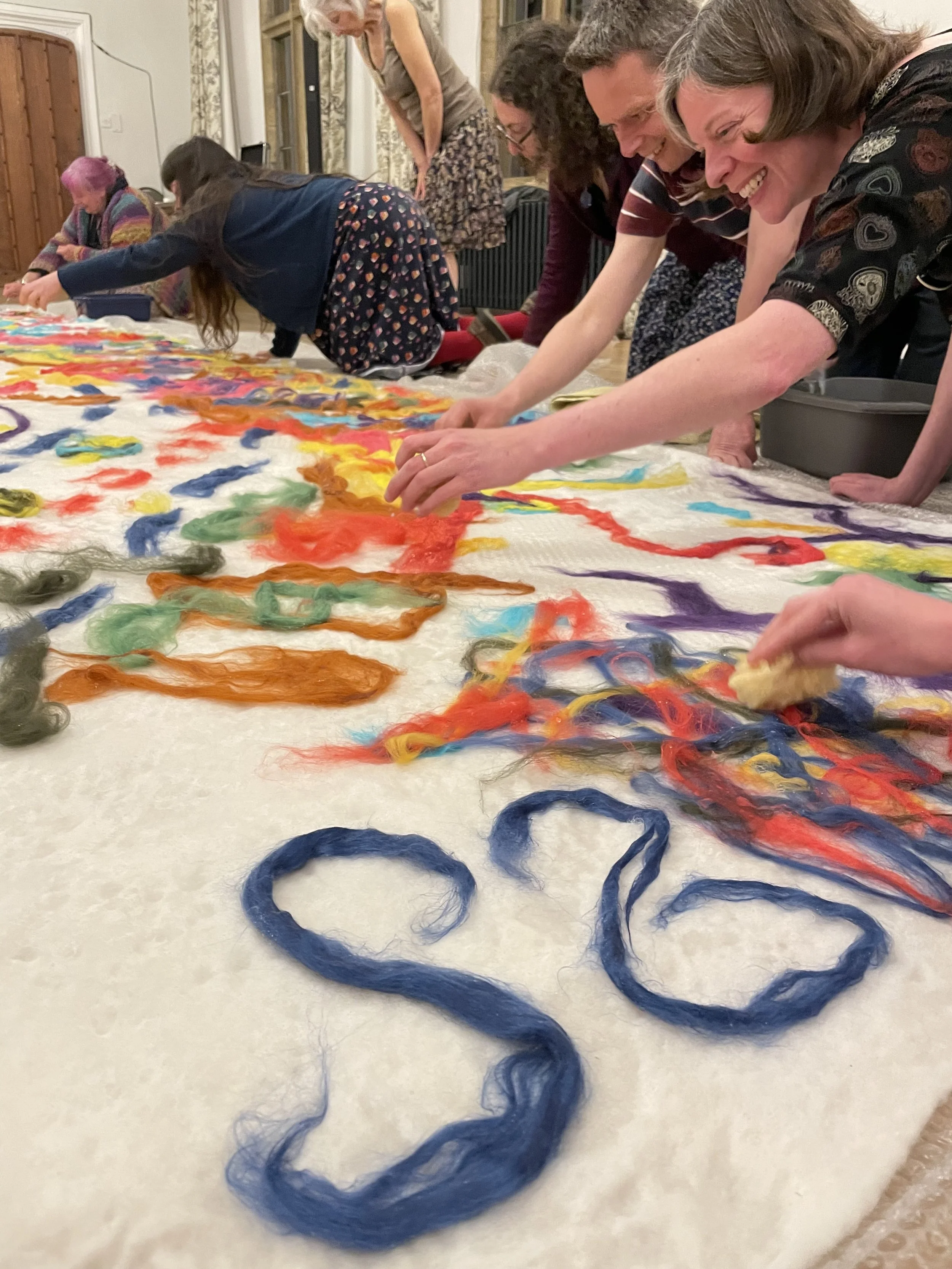 Process view of attendees at Contra Camp 2026 creating 'Untitled (Contra Camp)', April 2026.