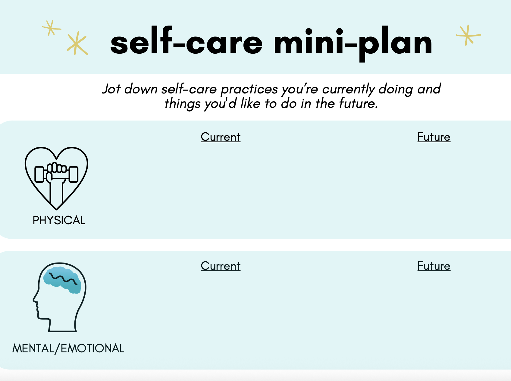 Self-Care Mini-Plan