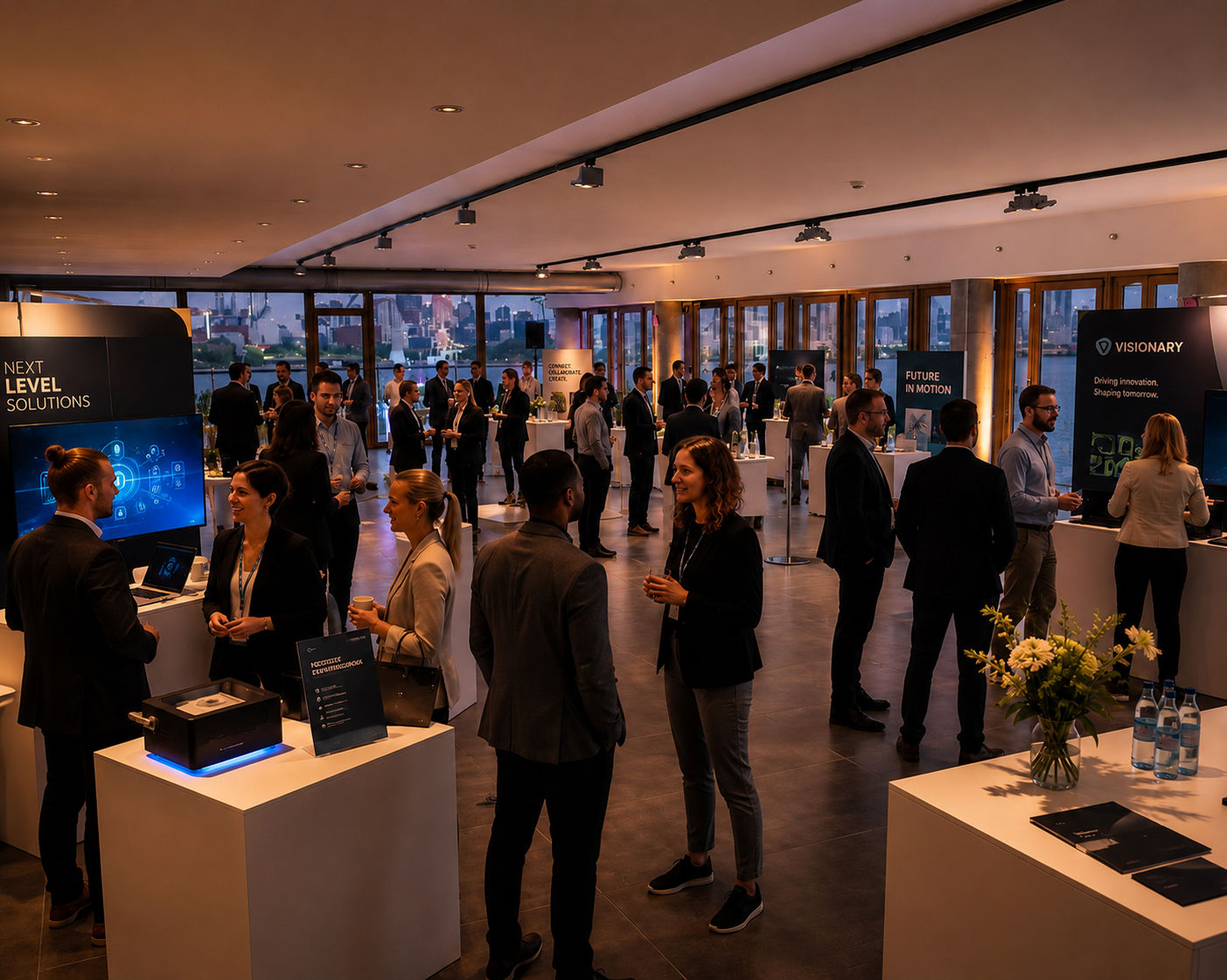Business-Event und Networking in der Eventlocation View Eleven am Ottensener Ufer in Hamburg