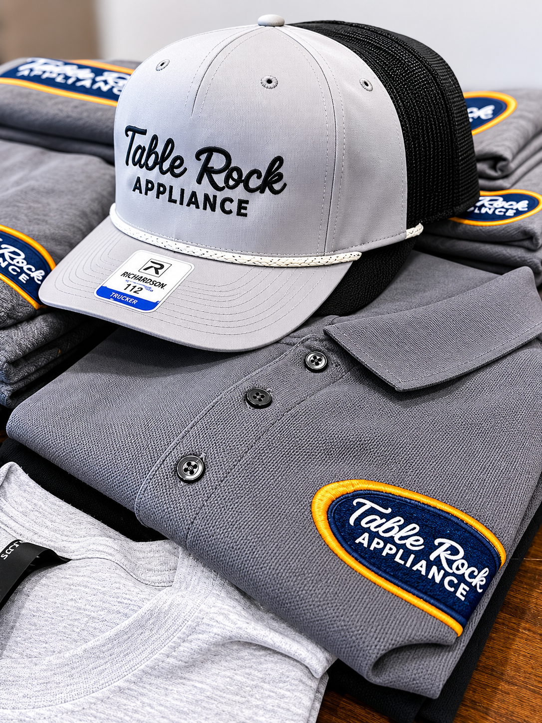 Table ROck Appliance hats embroidered by 43 Printing