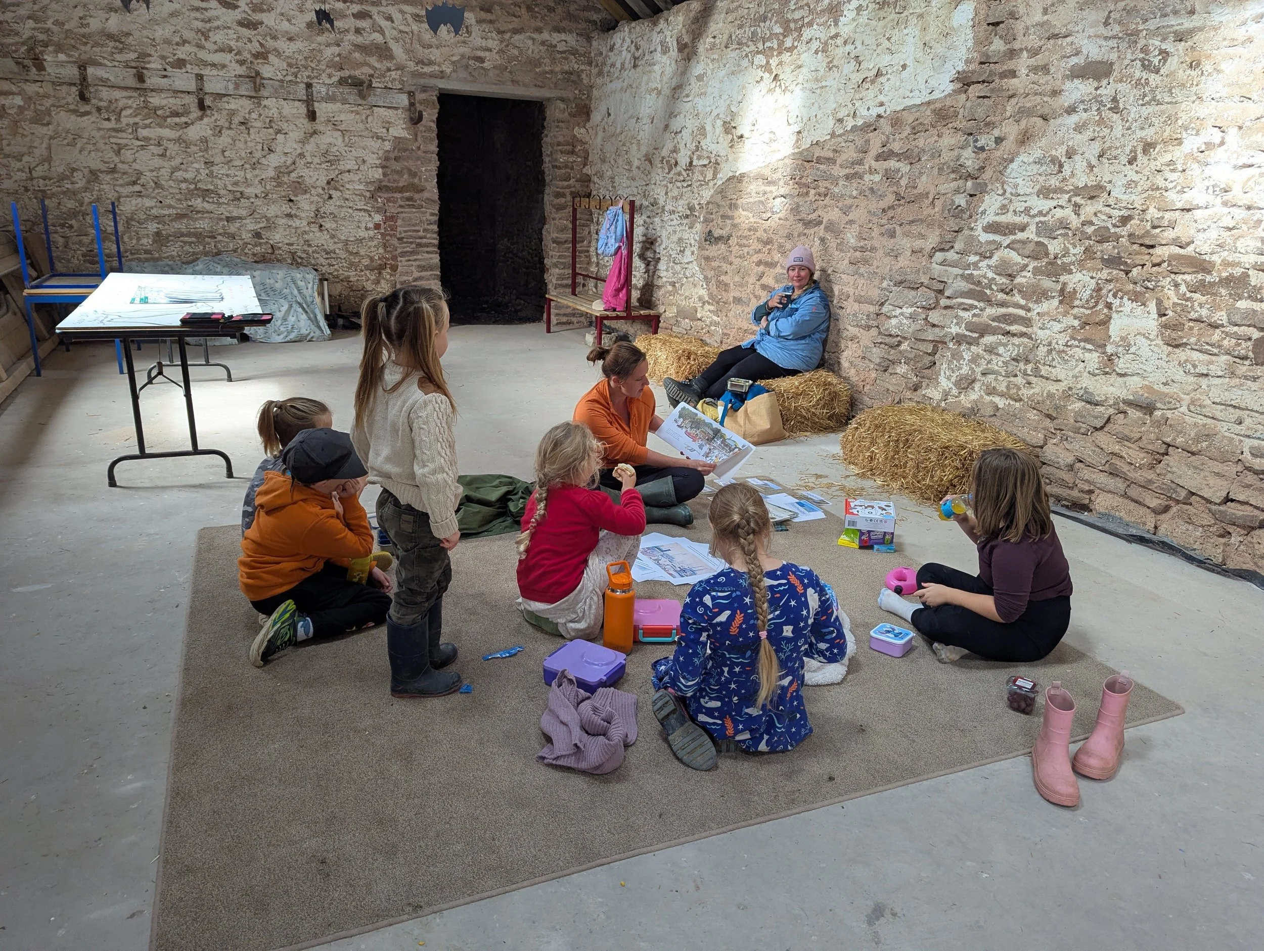 Storytime in the barn