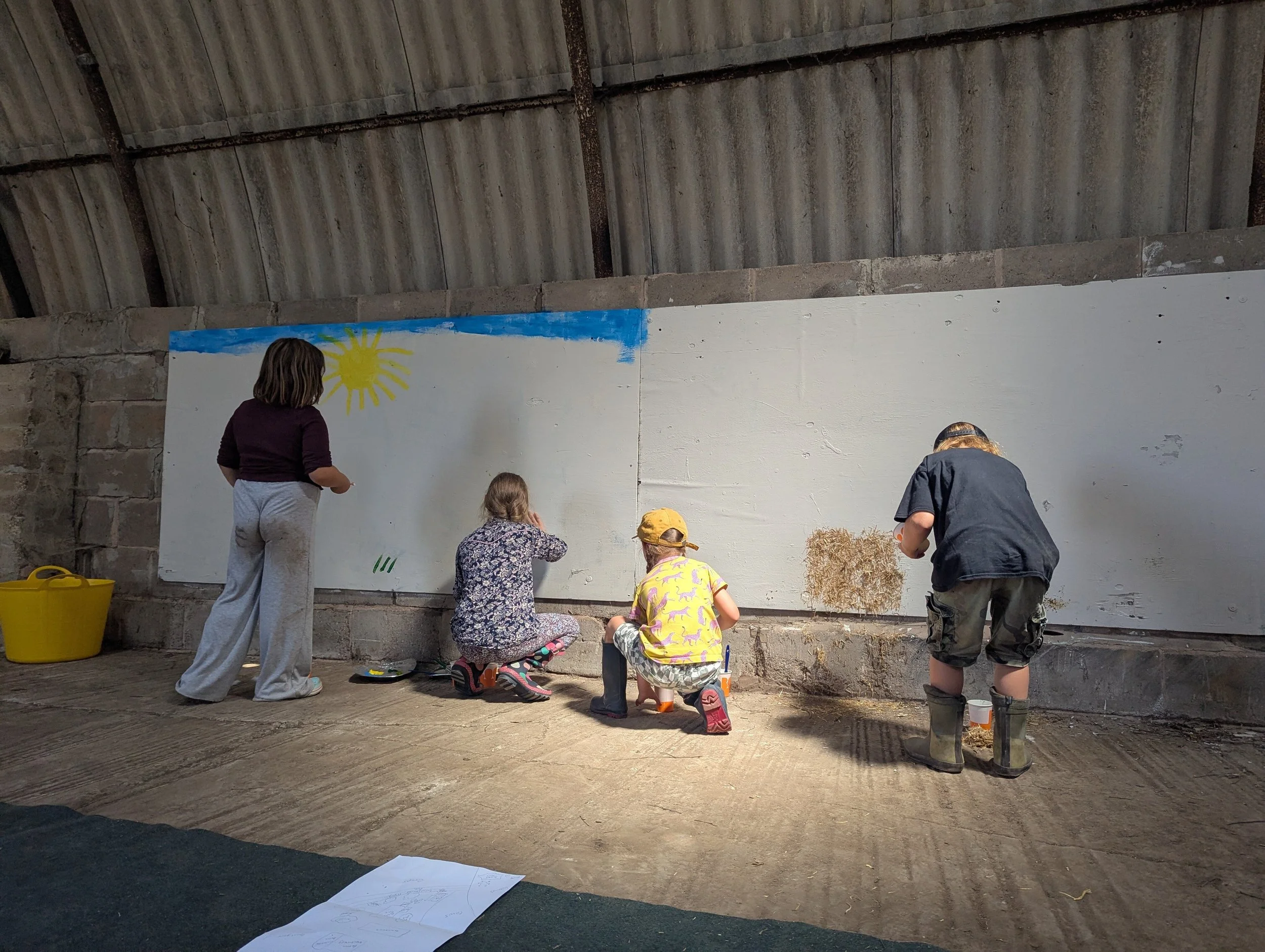 Creating a farm mural