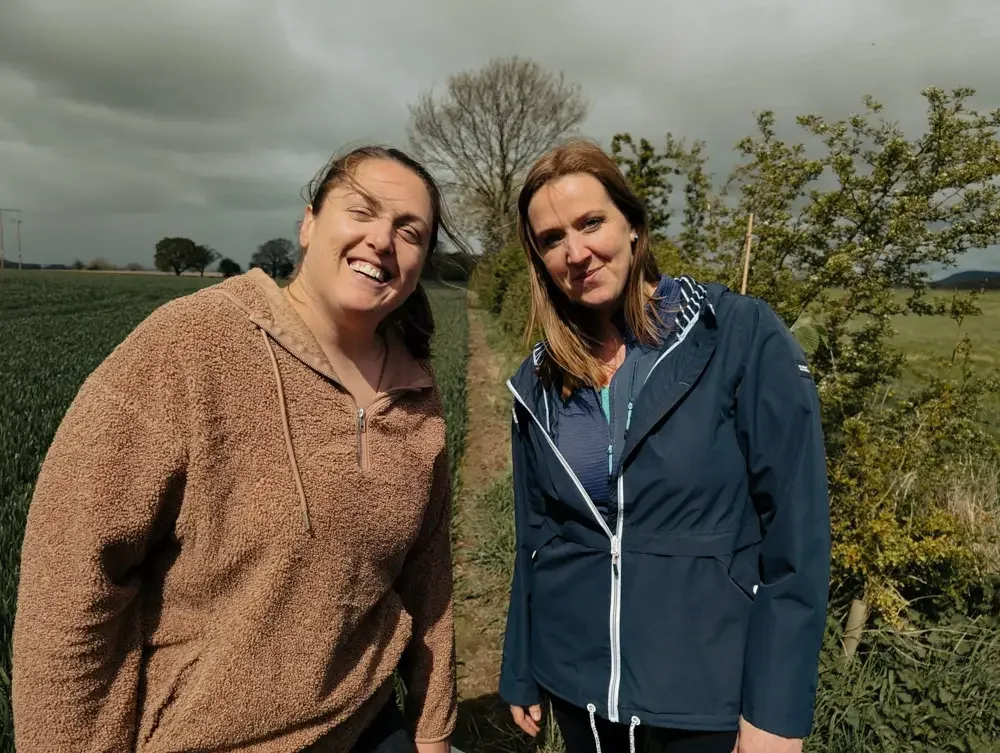 Rachel and Emma, founders of Eyton Burrow nature school in Shropshire