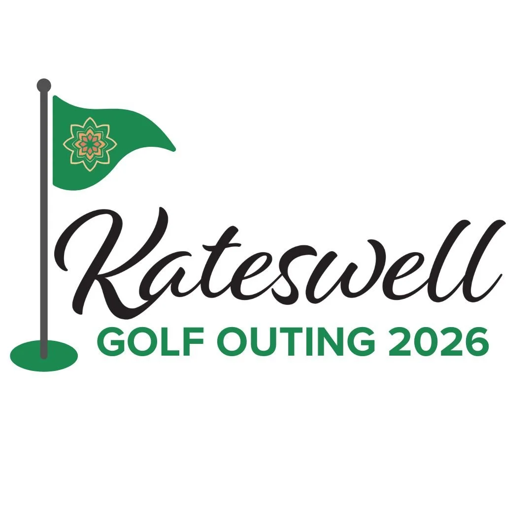 Logo for the Kateswell Golf Outing 2026 featuring a green flag with a decorative flower on a golf hole, with the event name and year.