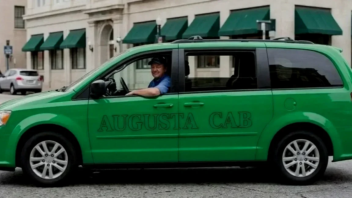 augusta cab driver waiting for customers at the airport