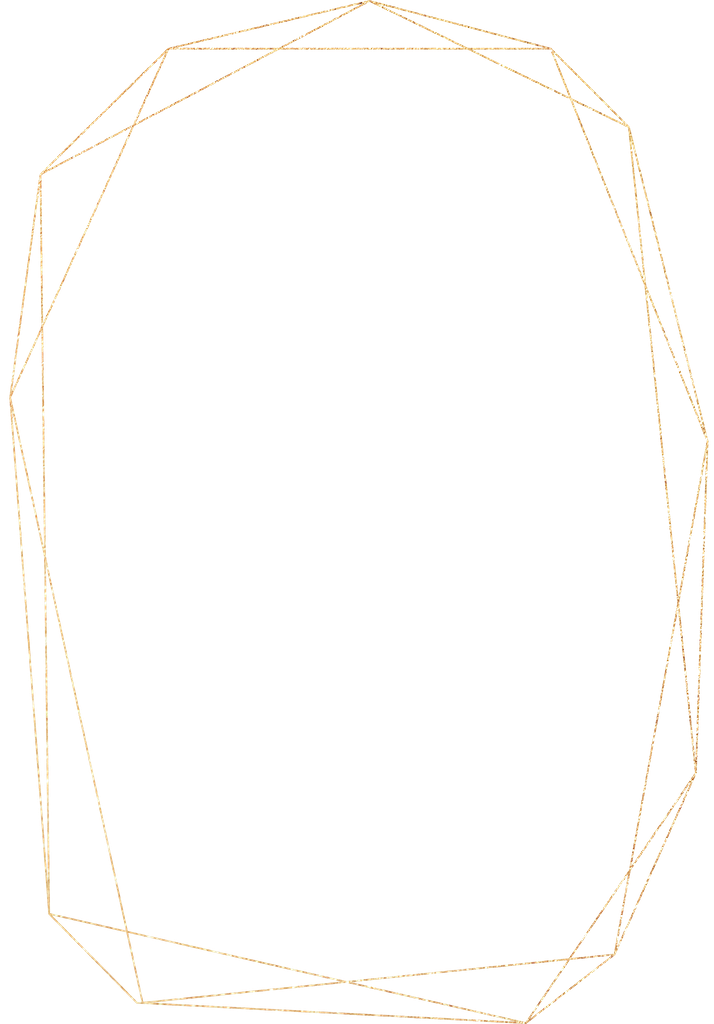 Ein schwarzer Hintergrund mit einer goldenen, geometrischen Rahmenform, die eine Vielzahl von Linien und Ecken bildet.