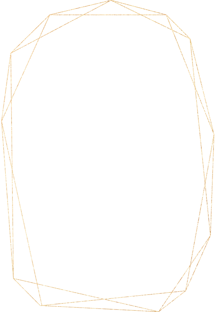 Ein ovaler, goldglänzender Rahmen mit geometrischem Muster auf schwarzem Hintergrund.