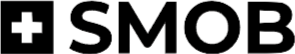 Das Bild zeigt das Logo des Mobilfunkanbieters SMOB mit schwarzer Schrift auf weißem Hintergrund.