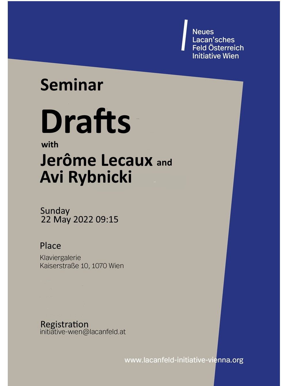Seminar Entwürfe mit Jerôme Lecaux und Avi Rybnicki 