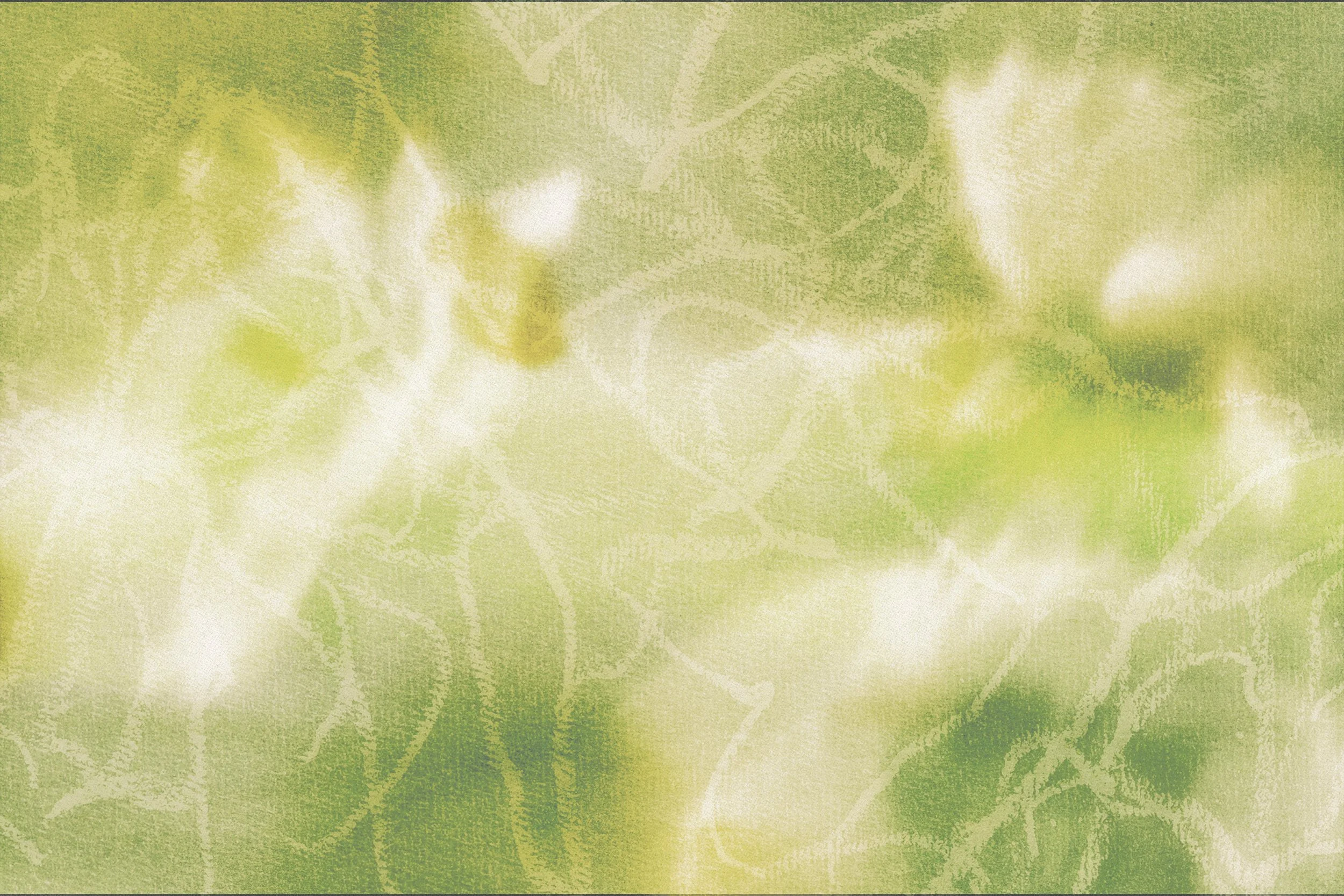 Abstract green and yellow watercolor background with textured appearance.