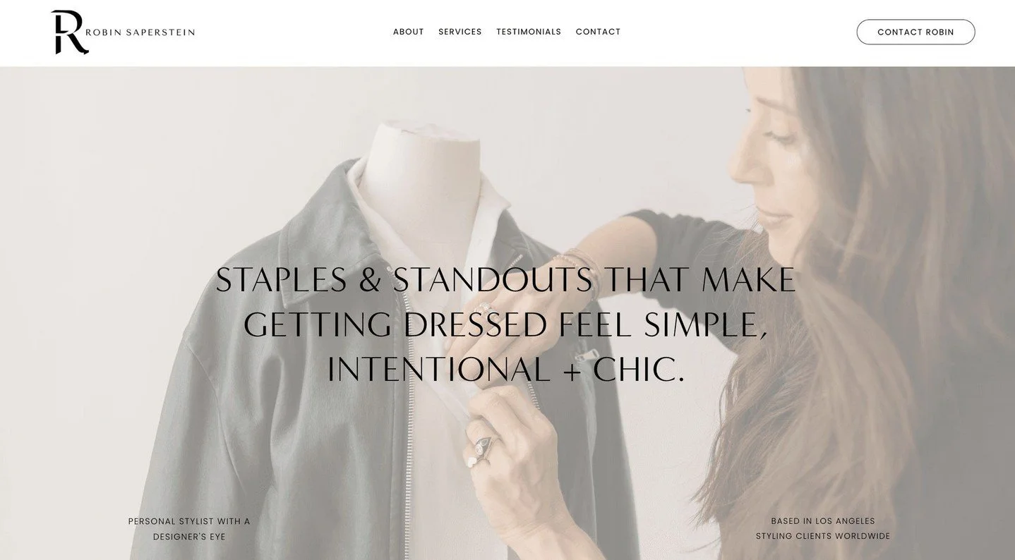 I'm excited to show you my complete RobinSaperstein.com website refresh! I wanted to share  what I do, why I do it, who I do it for (women, men, and teens), and exactly how we can work together. 

Reach out for styling and shopping- staples and stand