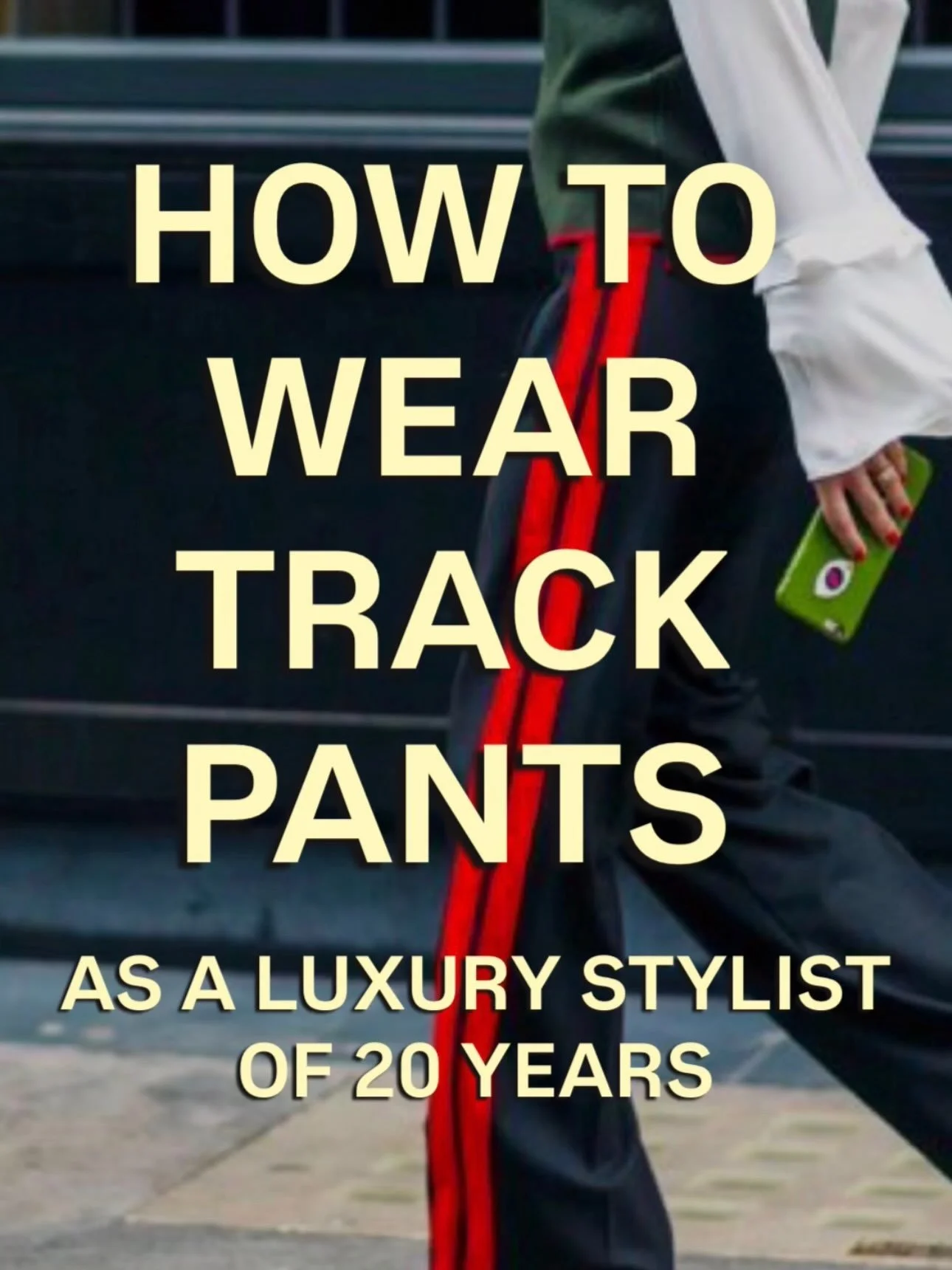 Side-stripe pants are one of my favorite ways to make an outfit feel effortless without looking overly casual. The key is to treat them like trousers&mdash;not workout pants. Pair them with a crisp button-down, a beautiful knit or an unexpected polis