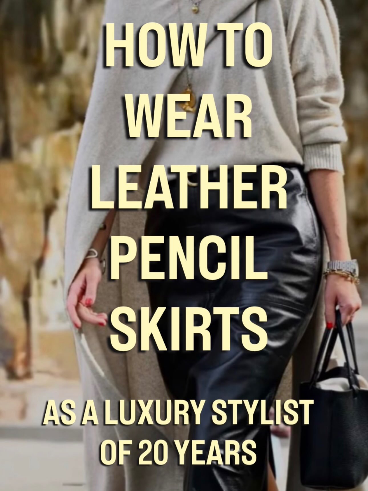 A leather pencil skirt is way more versatile than you think. I love it with a crisp white button down, silk button down, chunky sweater, classic tee or a simple top with great accessories. The mix of textures makes it feel current, and the skirt does