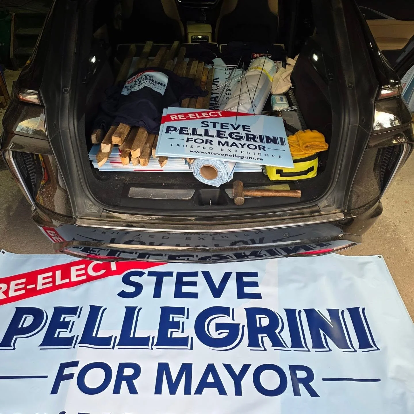 All set for tomorrow, if you would like a sign please let me know www.stevepellegrini.ca
