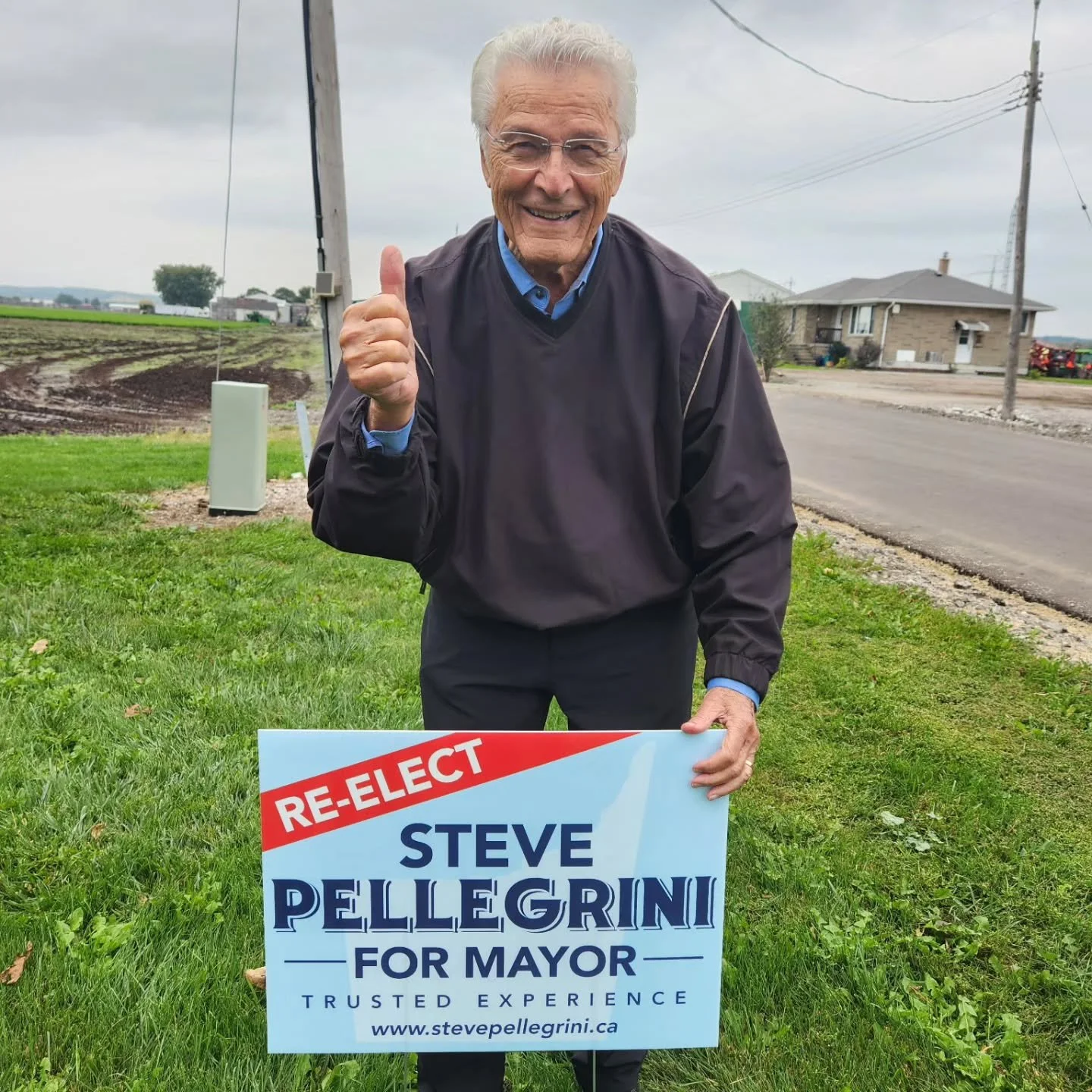 What a privilege to have my 93 year old father helping to install signs. Please make sure everyone VOTES