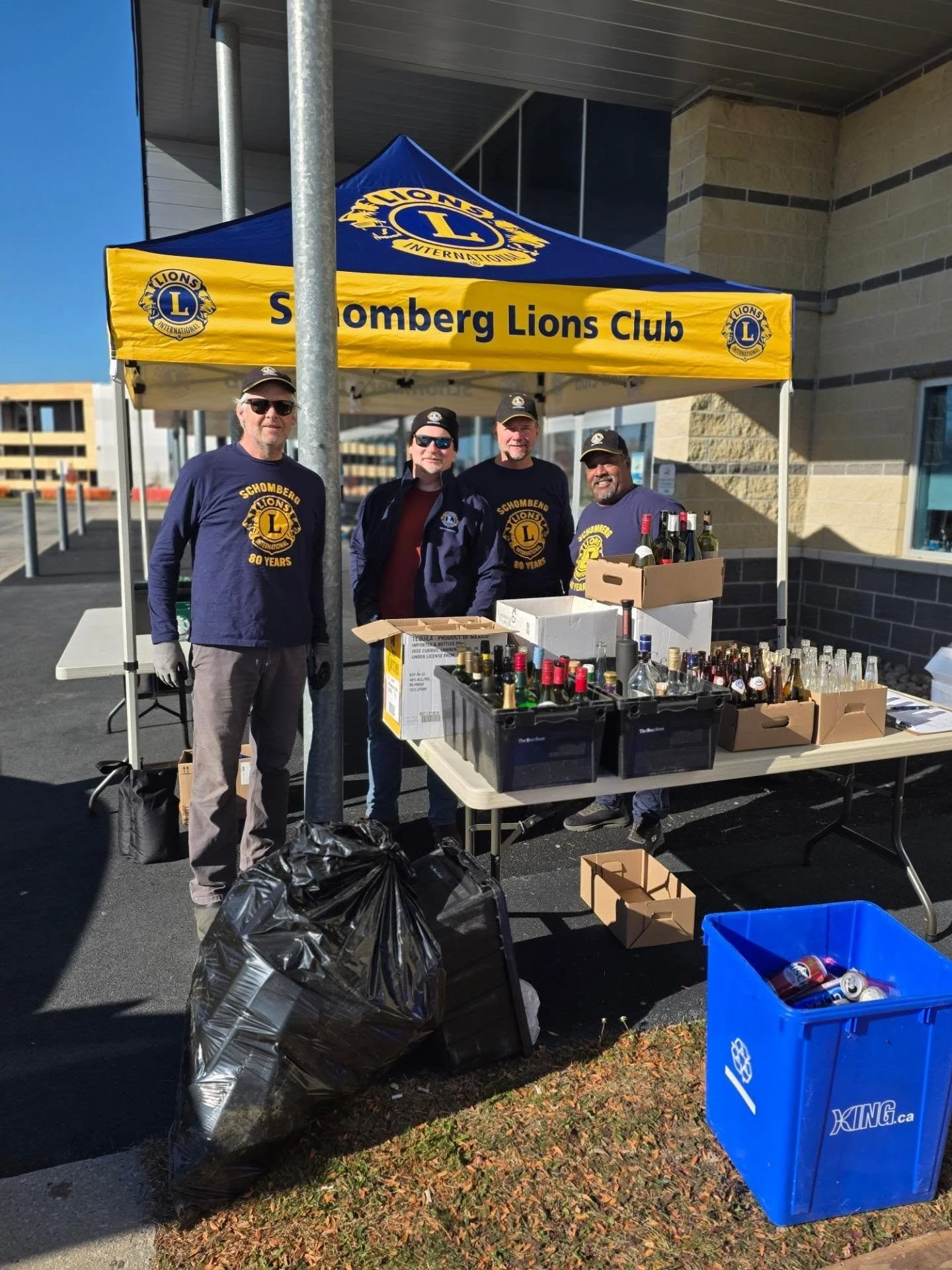 Busy day at Trisan Centre with the bottle drive, electronic recycling and hazardous waste collection.