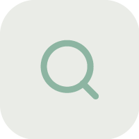Magnifying glass icon on a light gray background