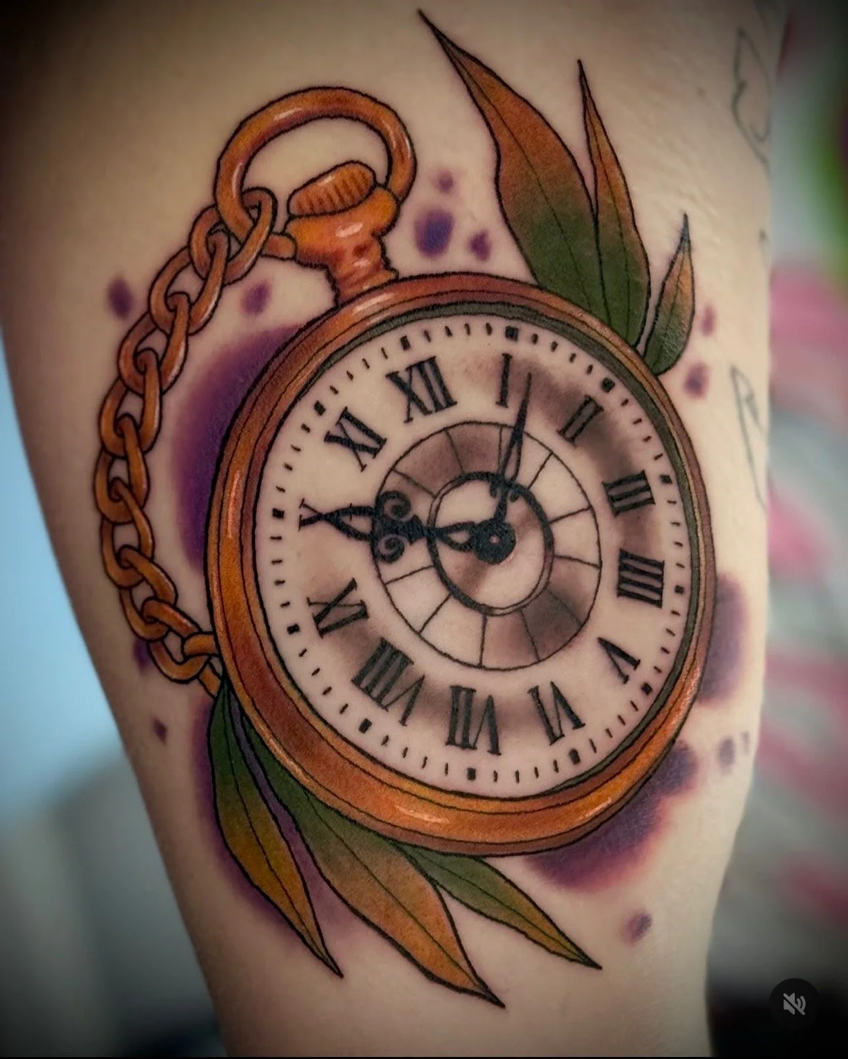clock design tattoo