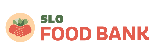Logo with a hand holding vegetables and the text 'Healthy Food'