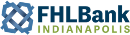 FHLBank Indianapolis logo with a stylized blue emblem and blue, green, and yellow text.