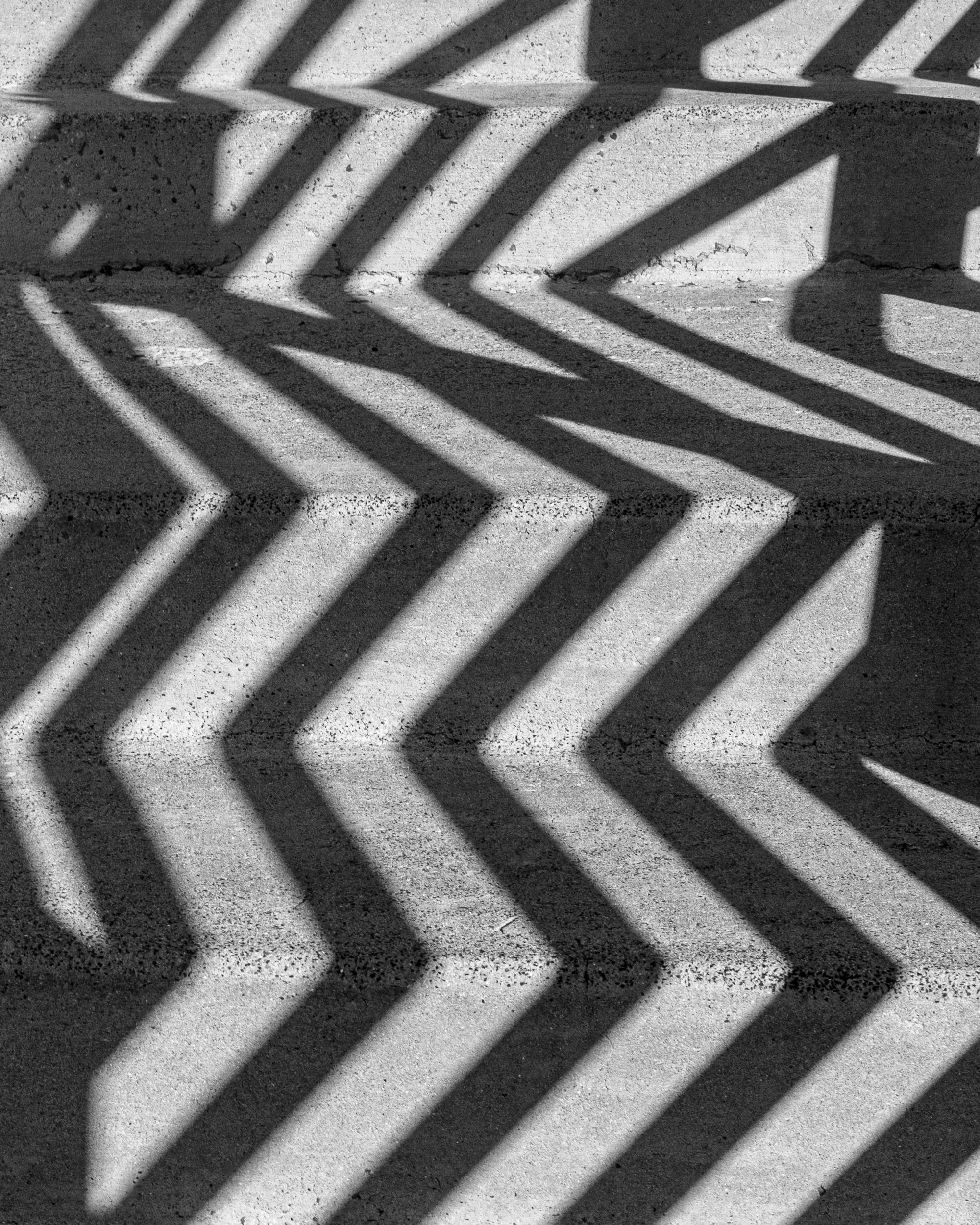 Shadows on stairs.