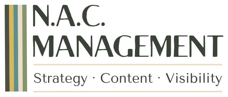 N.A.C. Management logo: Strategy, Content, Visibility