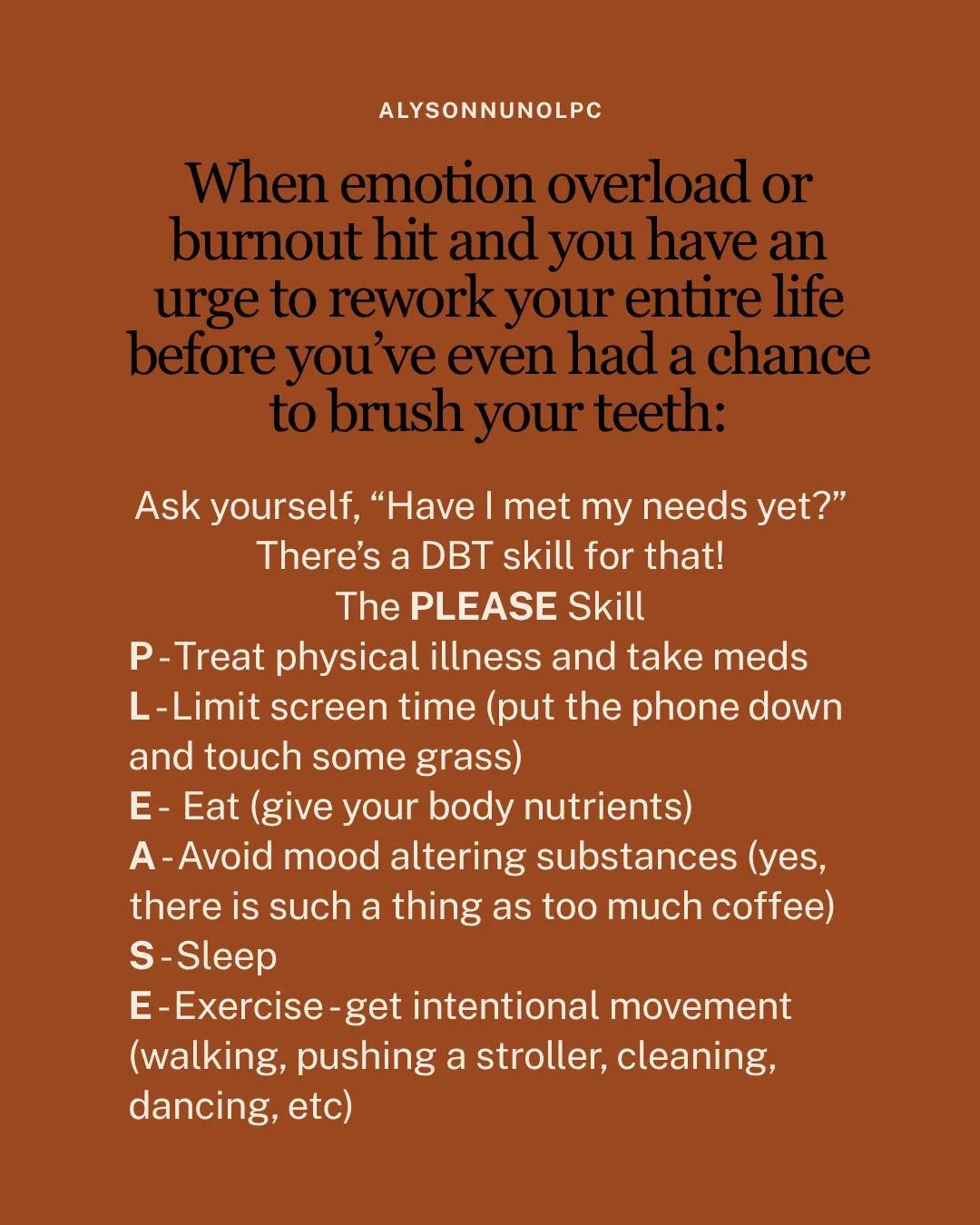 Taking of the body is taking care of the mind, and you're going to need both to the hard work of motherhood. 

Eat something, get some water, leave the phone inside, walk to the mailbox and touch some grass on the way, and make that appt with your do
