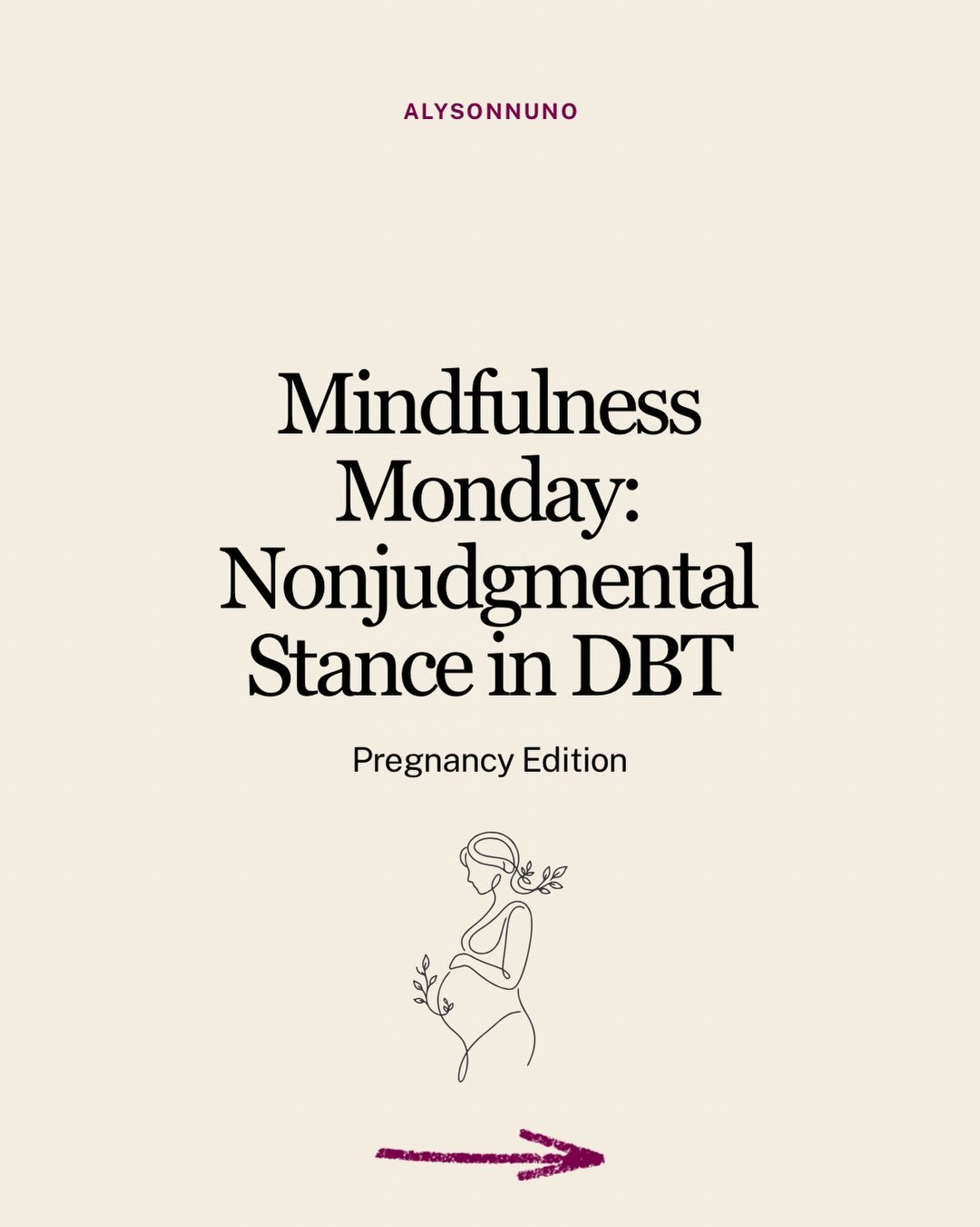 Pregnancy can bring up so many feelings. Sometimes, the hardest part isn't the feeling itself&mdash;it's judging ourselves for having it. 🤍

DBT's mindfulness skill of nonjudgmentalness invites us to notice our thoughts and emotions without labeling