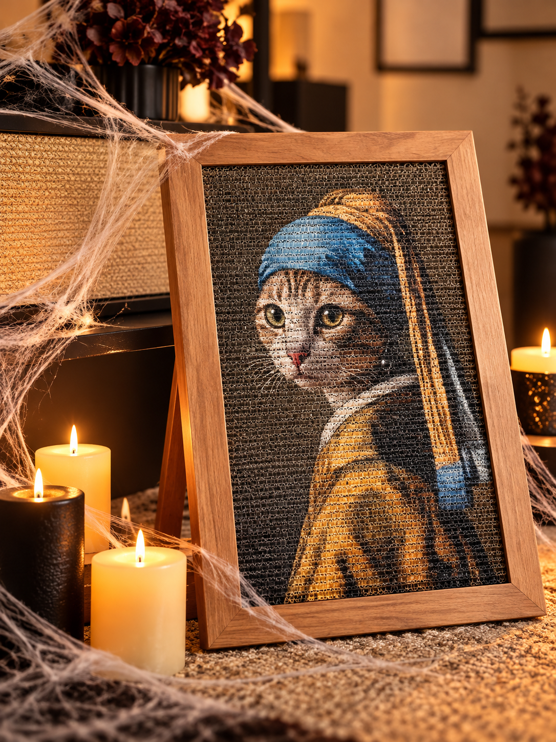 Mona Lisa Cat Scratcher in Candlelight.png