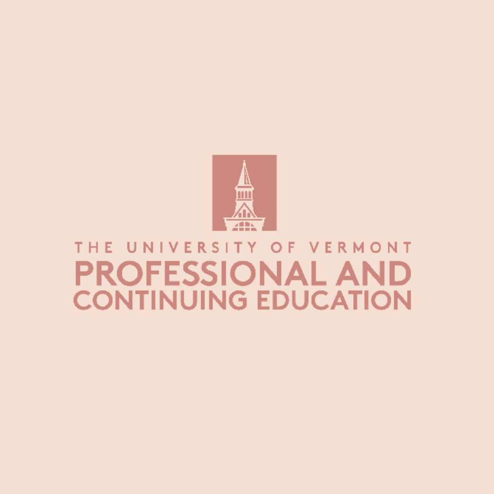 Logo for the University of Vermont Professional and Continuing Education 