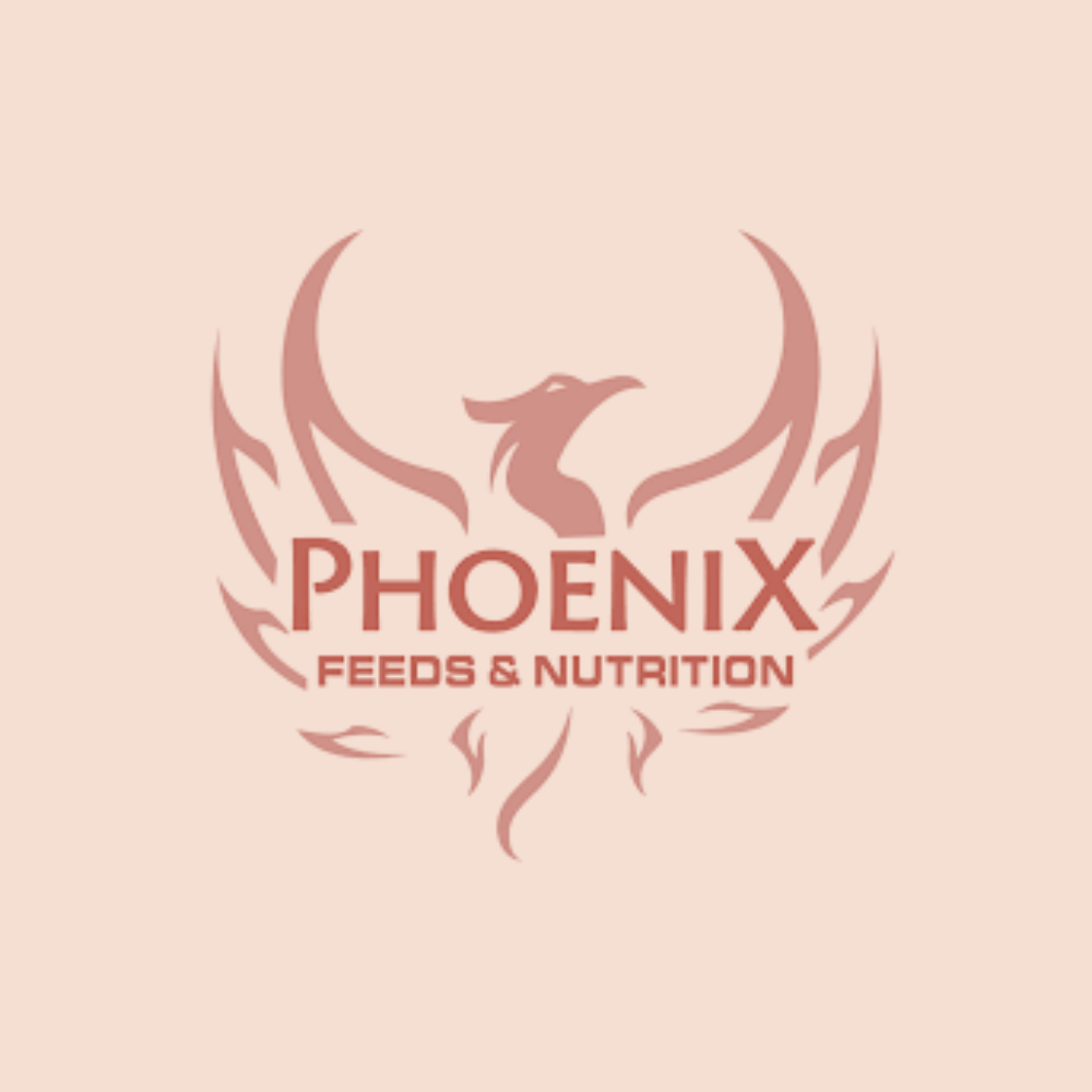 Logo for Phoenix Feeds & Nutrition featuring a stylized phoenix 
